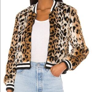 Jack by DD Dakota cheetah print fuzzy jacket
